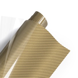 Poli-flex® Carbon Transfer Film for Textiles, Designer Film in Carbon Look for Iron-on, Plotter Film for DIY Shirts, Gold Carbon, 30.5 cm x 61 cm