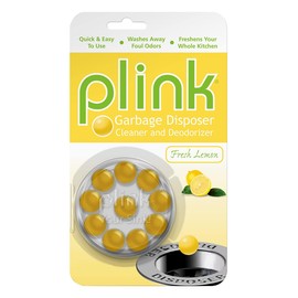 Plink Garbage Disposal Freshener & Cleaner, Washes Away Foul Odors, Lemon Scent, 10 Uses per Pack, 3-Pack