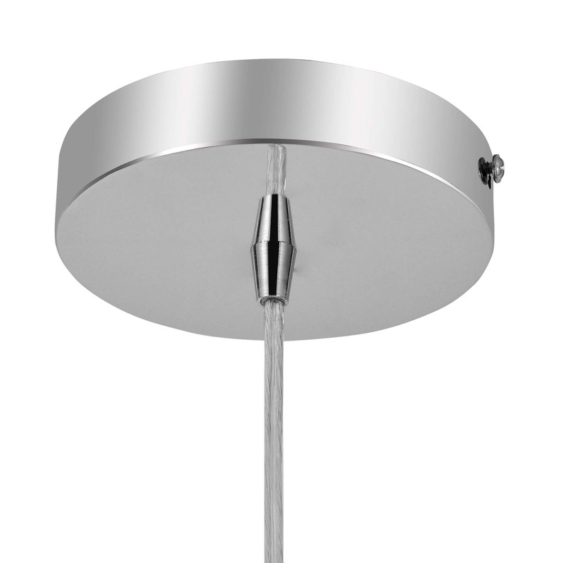 Modern 3-Light White Drum Pendant Light Fixture, 16''Nickel Fabric Shade,