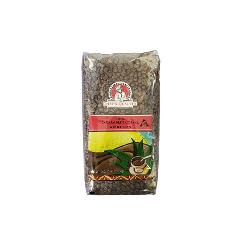 Chef's Quality Colombian Whole bean coffee, 2.5 Pound Bag