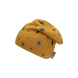 Sterntaler Baby Girl Beanie Baby Slouch Beanie Hat - Beanie Baby, Children's Beanie, Baby Hat - Lined with Cotton Fleece - Pink, rust