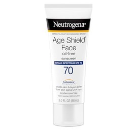 Neutrogena Age Shield Face Oil-Free Sunscreen Lotion with Broad Spectrum SPF 70, Non-Comedogenic Moisturizing Sunscreen to Help Prevent Signs of Aging