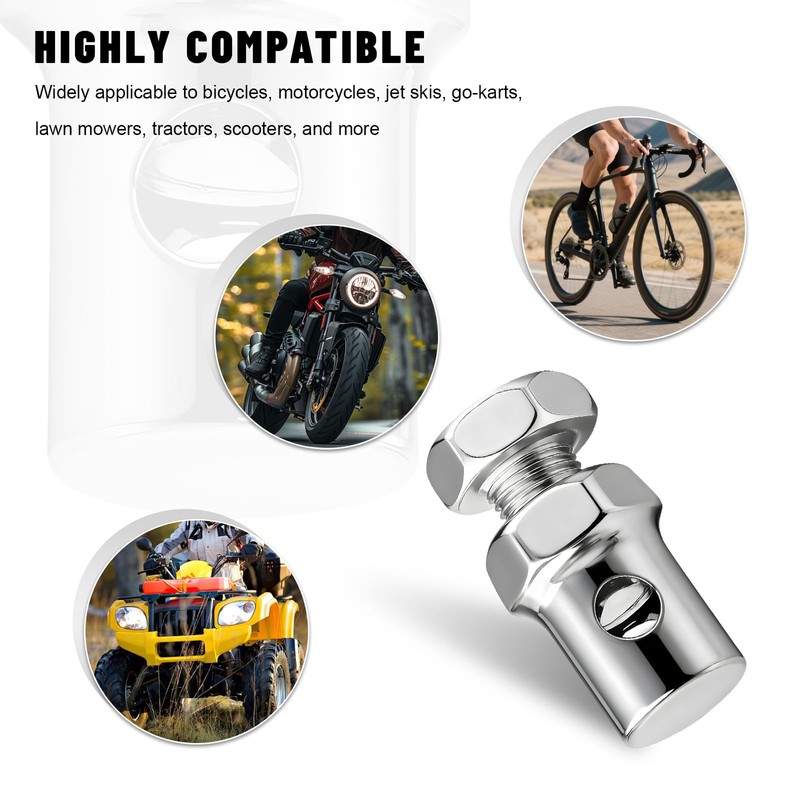 20 PCS Throttle Brake Cable Ends, 1/8" Stop Clamp Clutch