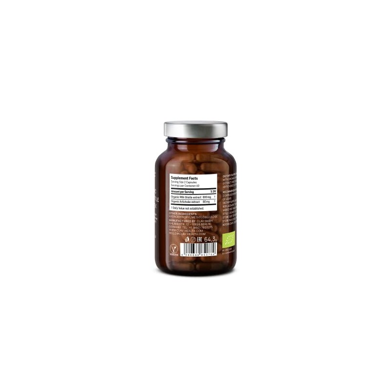 Organic Milk Thistle & Artichoke Extract Complex High Strength -