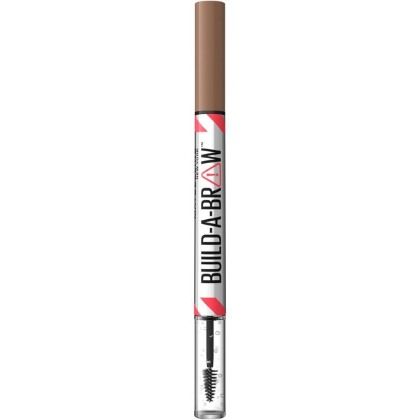 Maybelline New York - Eyebrow Pen & Gel 2-in-1 - Double Tip for Filling, Drawing and Fixing Eyebrows - Build a Brow - Soft Brown (255)