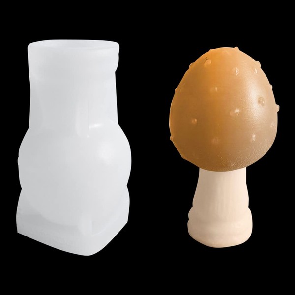 Zayookey Mushroom Silicone Mold 3D Candle Molds Epoxy Resin Casting