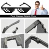 AOEVUIR Pack of 3 Pixel Sunglasses, Cool Funny Mosaic Glasses,