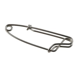 LUORNG 10pcs Longline Snap Clips 8x2cm Stainless Steel Tuna Clips for Floats Tuna Fishing Line Fishing, Open Eye Pin