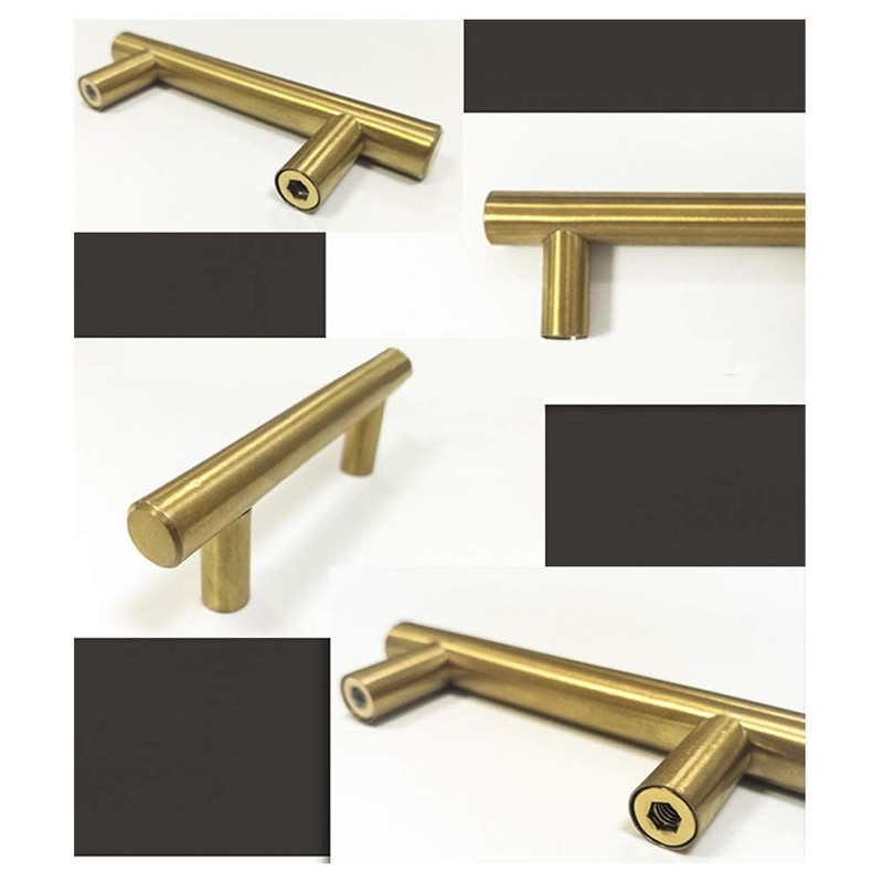ANSIEDIO 6 Pack Kitchen Cupboard Handles Gold Cabinet Handles 96mm