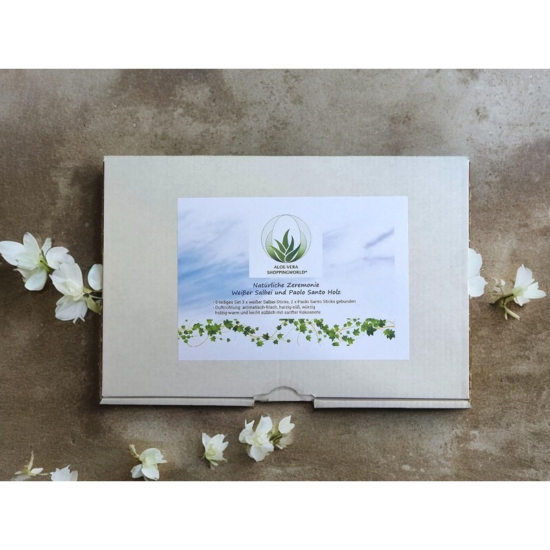 Incense Set 5 Pieces Natural Ceremony with White Sage Smudge