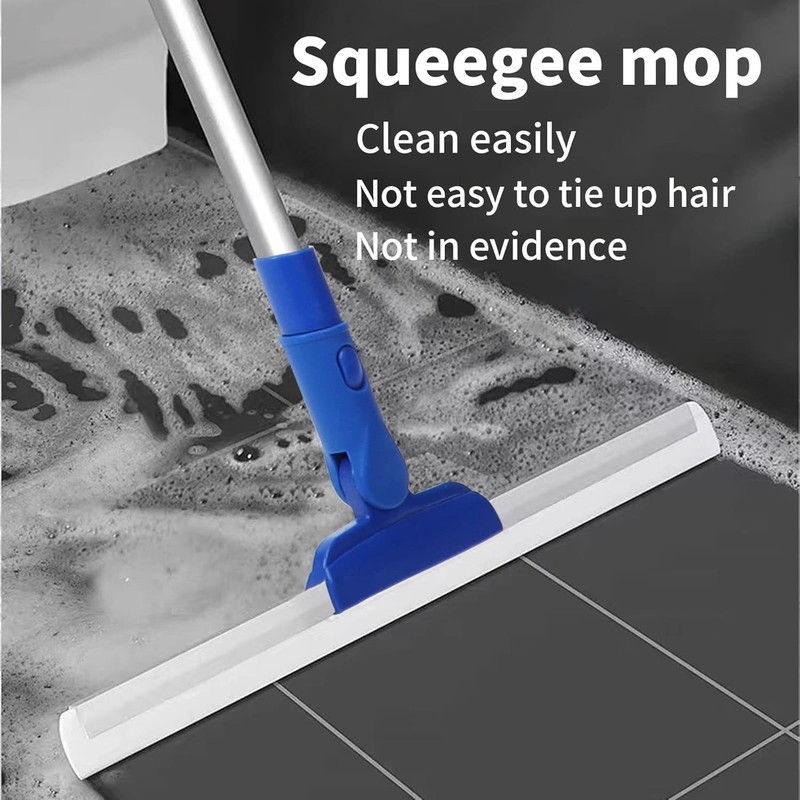 17" Magic Broom Squeegee Broom with 56" Adjustable Long Handle
