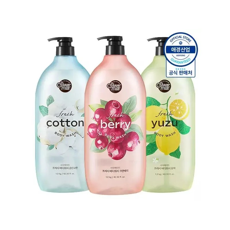 Aekyung [애경][eTV][애경] 샤워메이트 프레시 바디워시 1.2kg x3개[35795637] [복숭아] [Aekyung][eTV][Aekyung] Shower