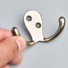Decohooks Two Prong Robe Hook - Wide Design - Antique