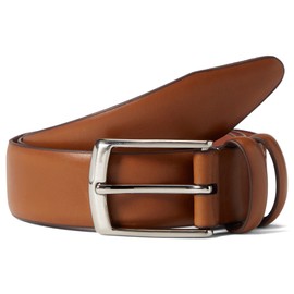 Johnston & Murphy Feathered Edge - Belts for Men - Italian Leather - Feather Edge - Brushed-nickel Buckle Tan 44 One Size
