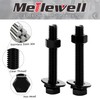 1/4-20 x 2 Hex Head Screws Bolts, Nuts, Flat &