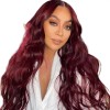 Bonniful Peluca Larga Dama Fibra Natural Cabello Ondulada Resiste