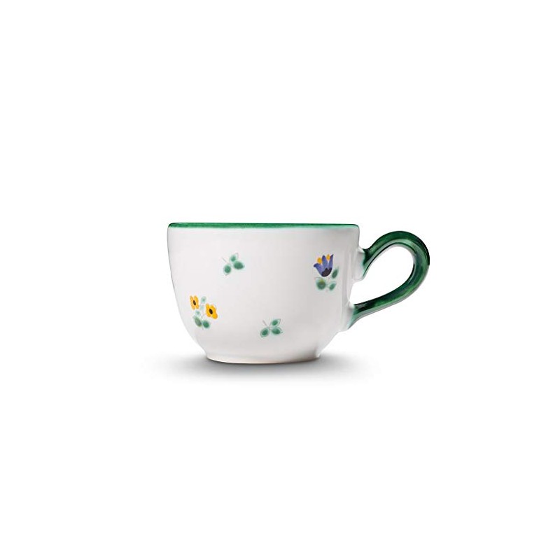 Gmundner Keramik 0321TKGL10 Coffee Cup with Floral Pattern 0.19 Litre