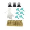72 Set 1 Inch Rockwool Cubes with 2 Inch Net