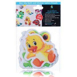 Non Slip Bath Mat Stickers - Modern fun Alternative to Rubber Suction Mat - Anti Skid safety Treads for Baby Toddler Child - SLIPS AWAY® (10x Variety Pack)