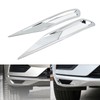 2pcs Front Fog Light Cover Trim Silver Fog Lamp Bezel