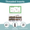 sourcing map 100Pcs 4 Sizes Threaded Inserts Nuts, Zinc Alloy