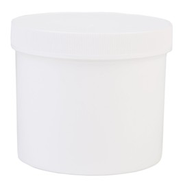 Consolidated Plastics Wide-Mouth Jar with Cap, 4 oz, White, 70 Piece