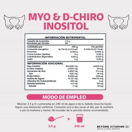 Myo Y D-chiro Inositol Premium Mujer Fortificado Con Zinc, Acido Folico, Inulina De Agave, Vitamina D3 Y Selenio - Mayo Inositol - Woman - Myoinositol Suplemento Alimenticio - Vitaminas Mujer -(150 G)