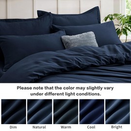 Tifschlaf Pillow Cases 4 Pack - Navy Blue Pillowcases Pack of 4, 100% Brushed Microfiber Standard Pillow Covers With Envelope Closure, 50x75 cm