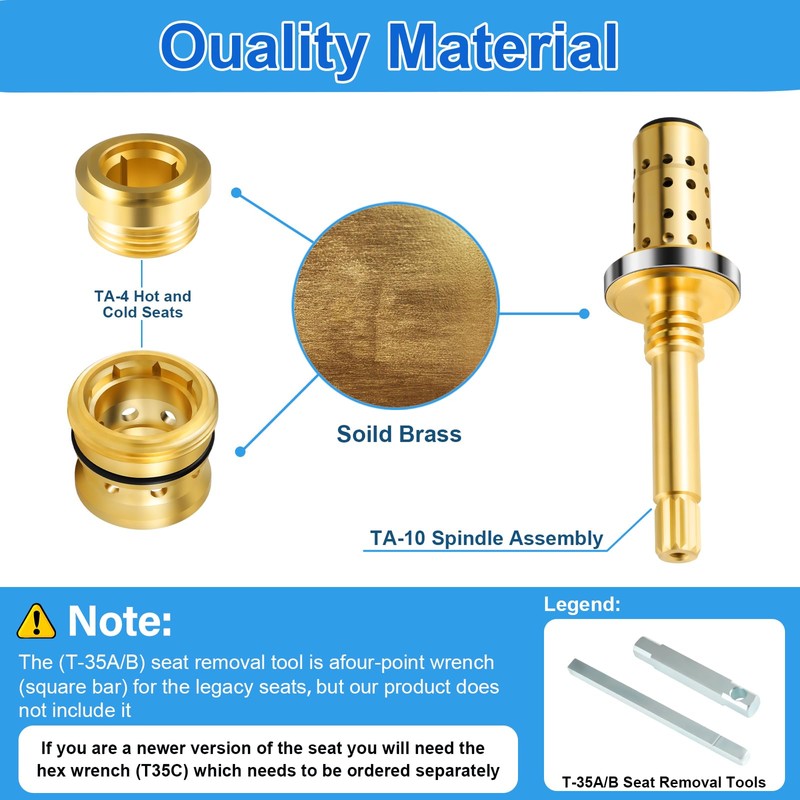 REB-Valve Rebuild Kit Replacement for Symmons Temptrol Shower Valves, TA-10
