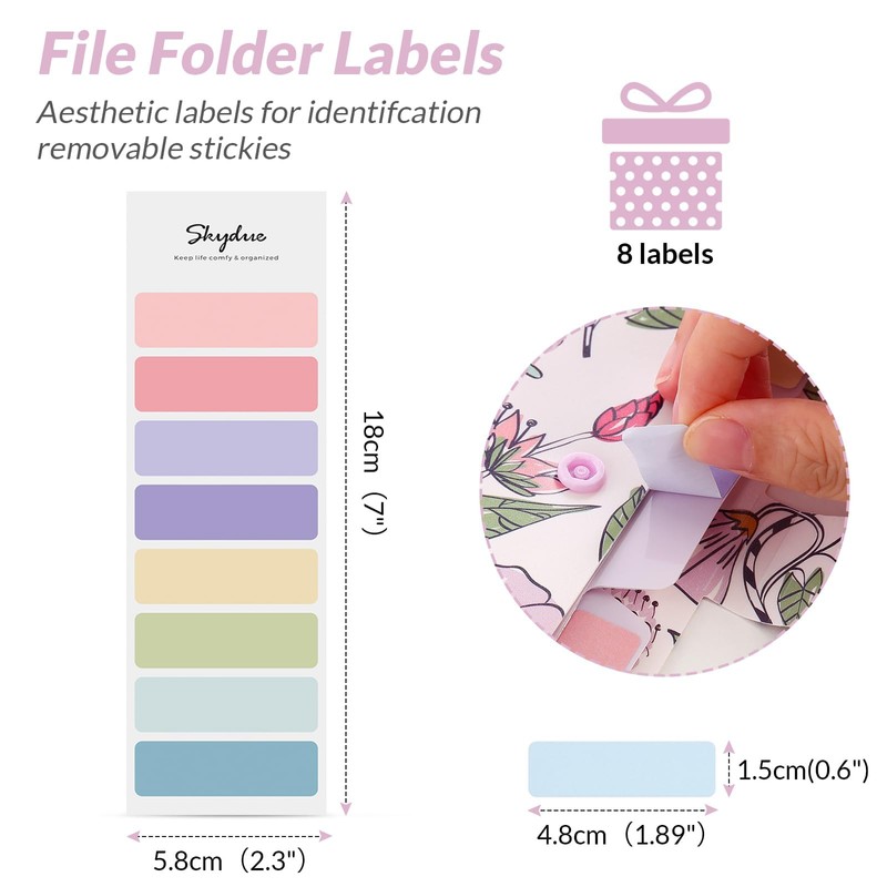 SKYDUE Accordion File Organizer, Floral Expanding File Folders with 5