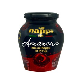 Nappi 1911 Amarena Cherries in Syrup, 16.23 oz (460g) – Premium Italian Cocktail Cherries for Desserts & Drinks – Award-Winning Taste (2021 & 2024) – Amarena Golden – Product of Italy