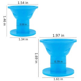 40 Pcs Magic Hair Rollers Include 20 pcs Large Silicone Curlers and 20pcs Small Silicone Curlers (sea blue)