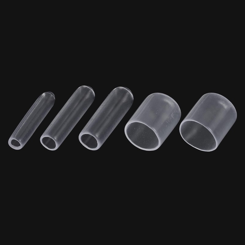 sourcing map 25pcs Round Rubber End Caps 6mm 9mm 12mm
