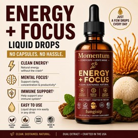 Tintura de Cordyceps Y Melena de León – Energía Orgánica Y Apoyo para La Concentración – Extracto Líquido Ultrapotente – 56 Ml