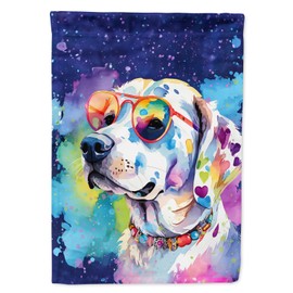 Caroline's Treasures DAC2581CHF Hippie Dawg House Flag Large Porch Sleeve Pole Decorative Outside Yard Banner Artwork Wall Hanging, Polyester, House Size, Multicolor