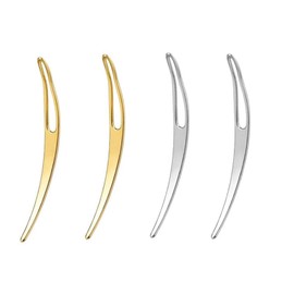 4pcs Dreadlock Tool Sisterlock Interlocking Tools Retighten Tool EasyLoc for Locs Hair Tool Maintaining Tightening Accessory (Gold & Silver)