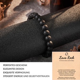 POWWA Stress Relief Anxiety Yoga Bracelet, Natural Crystal Stone Healing Bracelet, Good Luck Gift, Length: