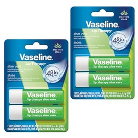Vaseline Terapia de labios Aloe Vera, palo, 48 horas de hidratación, 2 unidades