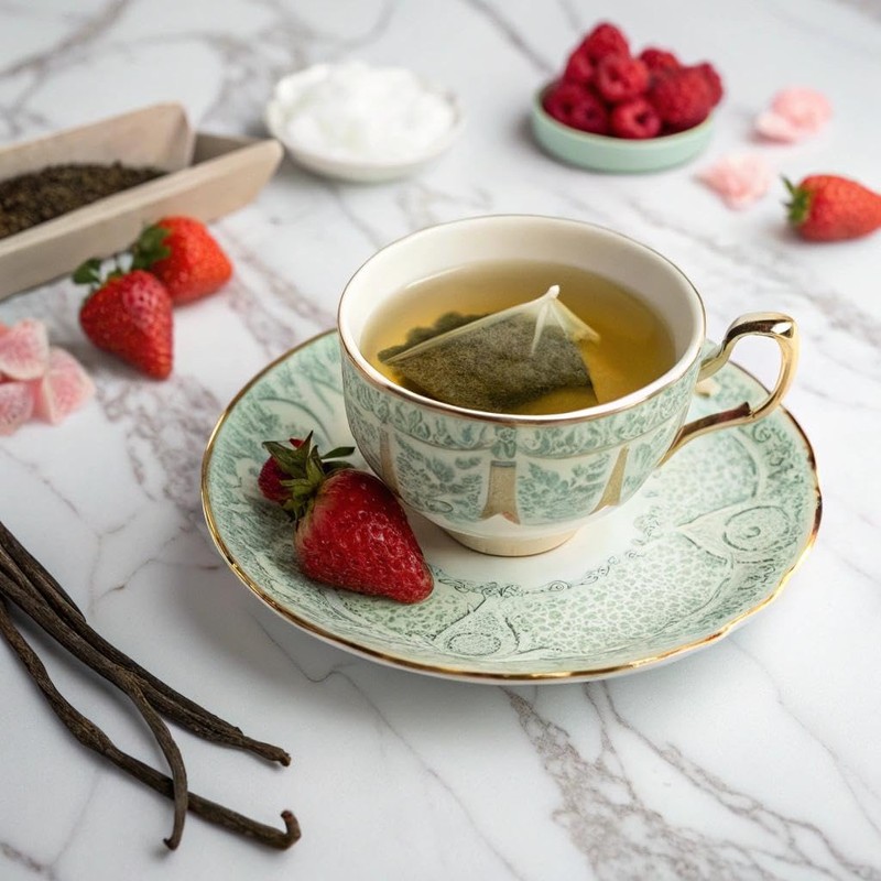 Taylors of Harrogate Strawberry & Vanilla, Green Tea, Individually Wrapped