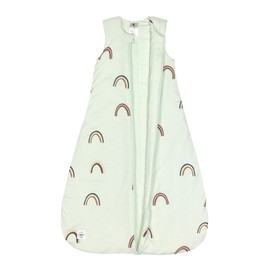 LÄSSIG Baby Sleeping Bag Sleeveless Organic Cotton 2.5 Tog Sleeping Bag Rainbow Mint Size 50/56