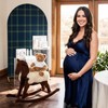 3 Pcs Tartan Arch Backdrop Cover Buffalo Plaid Baby Shower
