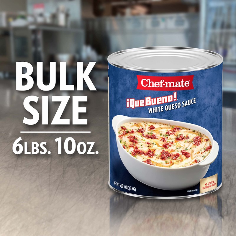 Chef-mate Que Bueno White Queso and Nacho Cheese Sauce, Canned