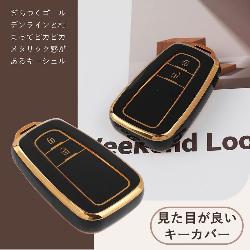 Futwod Keychain 2-Button, C-HR New Model, Camry 70 Series, Prius