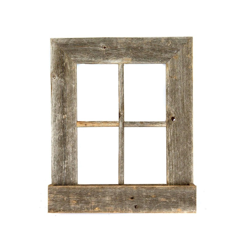 homeroots home decor 22X18 Rustic Weatered Grey Window Frame With