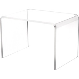 Plymor Clear Acrylic Rectangular Display Riser, 4 inch Height x 6 inch Width x 4 inch Depth (3/16 inch Thick)