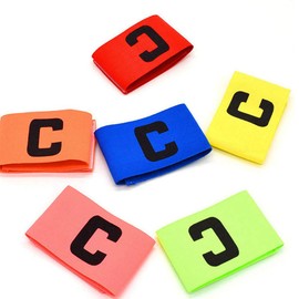 Onwon 6 Pieces Elastic Soccer Captain Armband Adjustable Football Basketball Player Bands for Adult Youth (6 Colors)