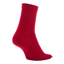 nicomako set1237 Women's Socks, Made in Japan, Plain, 100% Cotton Front Thread, 5 Toes, Comfort Fit, Crew Socks, Set of 2, 9.1 - 9.8 inches (23 - 25 cm), Red 2 Pairs