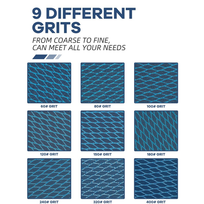 150mm Sandpaper Sander Discs 60 Grit, 6Inch 6 Holes Diamond