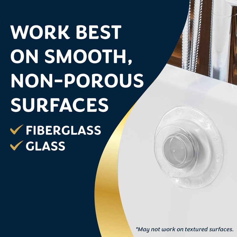 Impresa 2-Pack Silicone Overflow Drain Cover - Clear, 6in OD