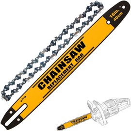 DWZCSB16 & DWO1DT616T 16 Inch Chainsaw Bar and Chainsaw Chain for DeWalt DCCS670, DCCS690, DCCS691 60V Cordless Chain Saw(Combo)